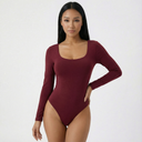 Burgundy Long Sleeve Bodysuit