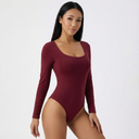 Burgundy Long Sleeve Bodysuit